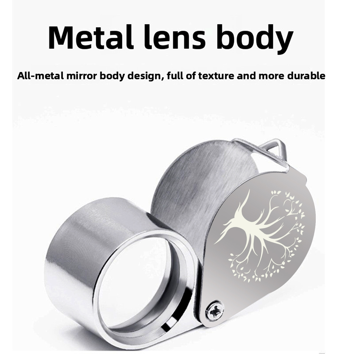 Pocket Jewellery Loupe with Tree Silhouette Design